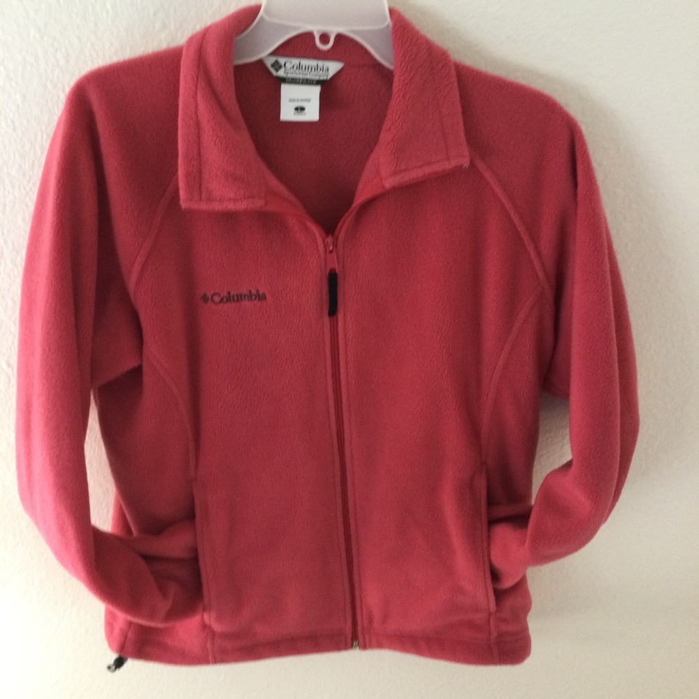 Columbia Pink Full-Zip Fleece Jacket